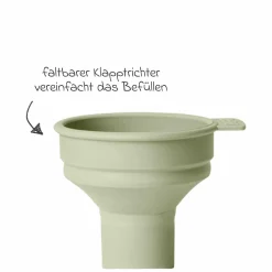 PP-Flasche 2er Pack Baby Bottle Round 270 ml + Silikon-Trinksauger - Sage