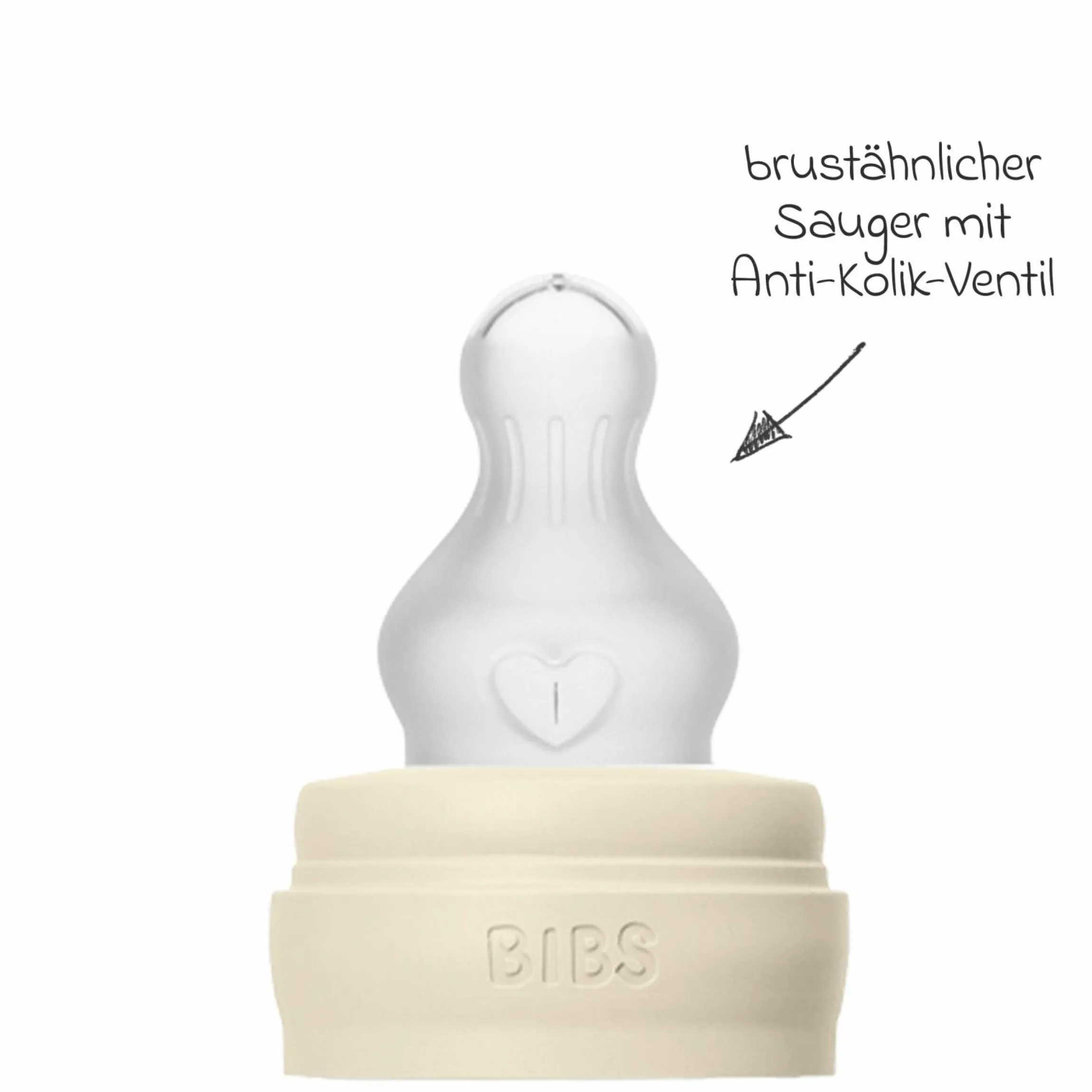 PP-Flasche 2er Pack Baby Bottle Round 150 ml + Silikon-Trinksauger - Ivory