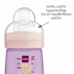 PP-Flasche 2er Pack Easy Active Baby Bottle 270 ml - Silikon Gr. 1 - Katze & Schmetterling