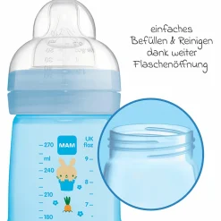 PP-Flasche 2er Pack Easy Active Baby Bottle 270 ml - Silikon Gr. 1 - Hase - Blau