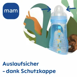 PP-Flasche 2er Pack Easy Active Baby Bottle 270 ml - Silikon Gr. 1 - Hase - Blau
