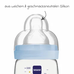 PP-Flasche 2er Pack Easy Active Baby Bottle 330 ml - Silikon Gr. 2 - Weltall - Blau