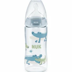 PP-Flasche 3er Pack First Choice Plus 300 ml + Silikon-Sauger Gr. M - Temperature Control - Blau