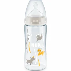 PP-Flasche 3er Pack First Choice Plus 300 ml + Silikon-Sauger Gr. M - Temperature Control - Blau