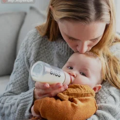 PP-Flasche 4er Pack mit Griff Baby Bottle Round 150 ml & 270 ml + Latex-Trinksauger + Baby Bottle Handle - Ivory / Sage