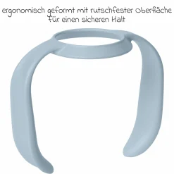 PP-Flasche 4er Pack mit Griff Baby Bottle Round 150 ml & 270 ml + Silikon-Trinksauger + Baby Bottle Handle - Ivory / Baby Blue