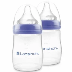 PP-Flasche 2er Pack 160ml mit Natural Wave® Trinksauger Gr. S