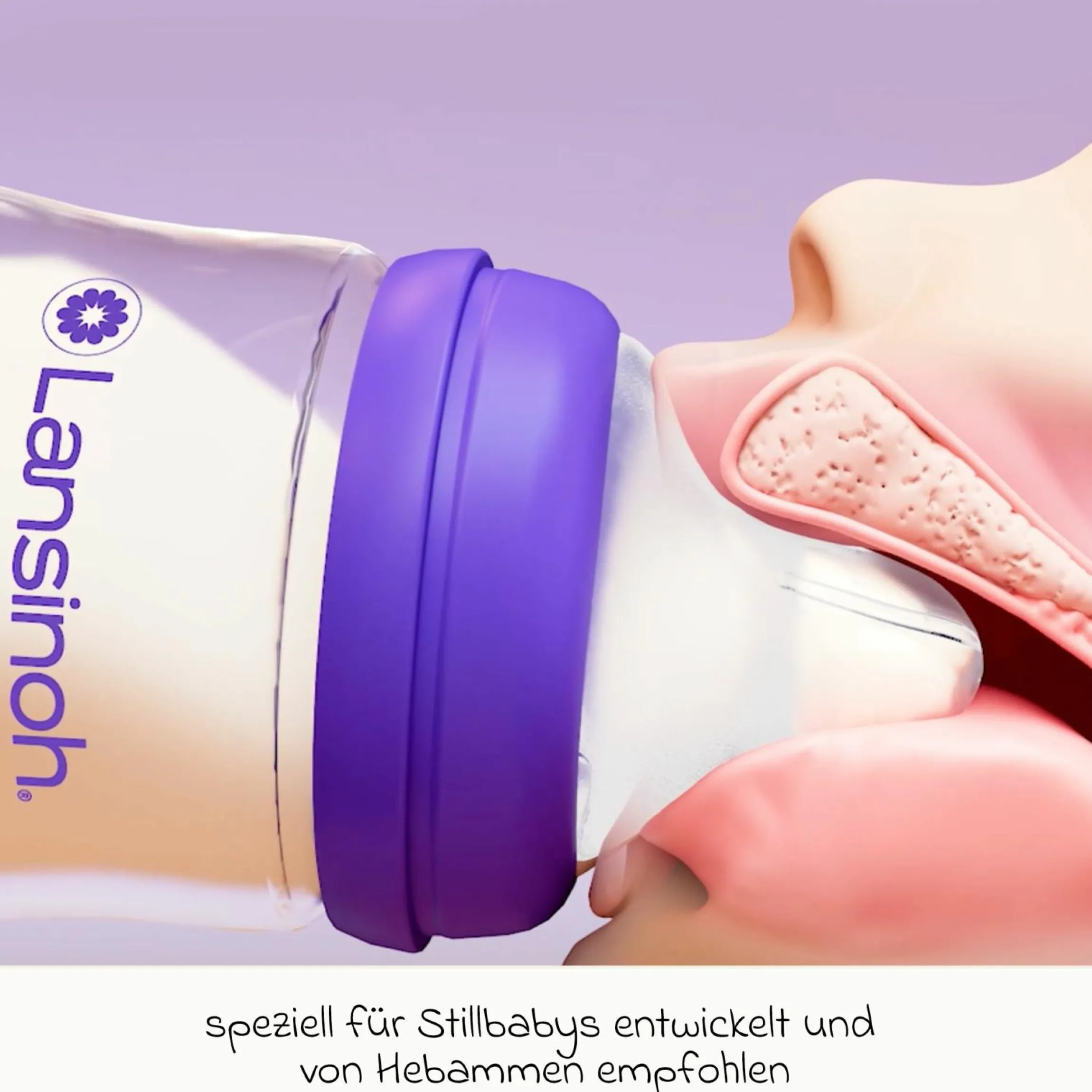 PP-Flasche 2er Pack 240ml mit Natural Wave® Trinksauger Gr. M