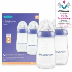 PP-Flasche 2er Pack 240ml mit Natural Wave® Trinksauger Gr. M