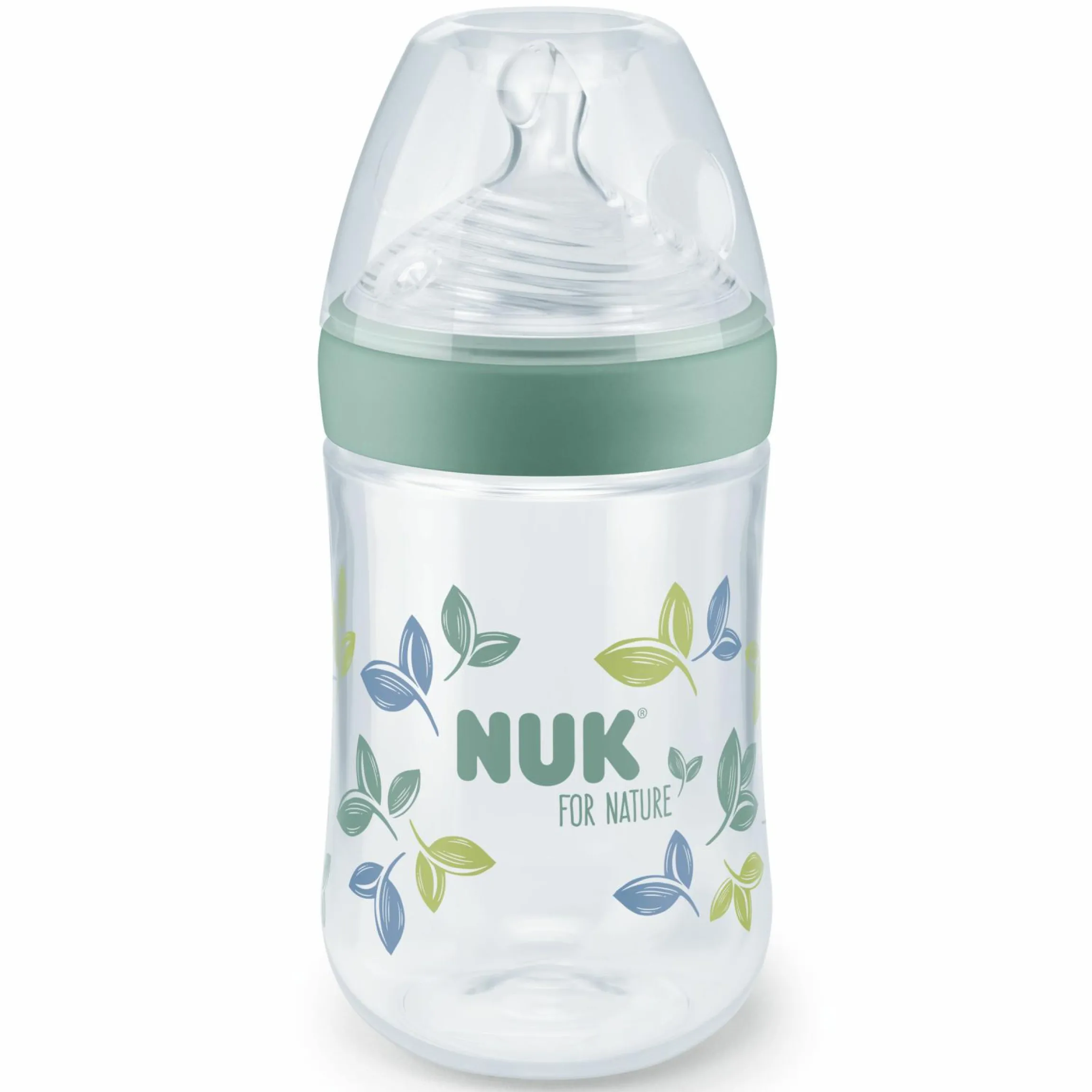 PP-Flasche for Nature 260 ml + Silikon-Sauger Gr. M - Grün