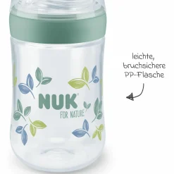 PP-Flasche for Nature 260 ml + Silikon-Sauger Gr. M - Grün