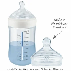 PP-Flasche for Nature 260 ml + Silikon-Sauger Gr. M - Grün