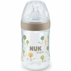 PP-Flasche for Nature 260 ml + Silikon-Sauger Gr. M - Beige
