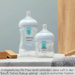 PP-Flasche Natural Response 125ml mit AirFree Ventil + Silikon-Sauger 0M+