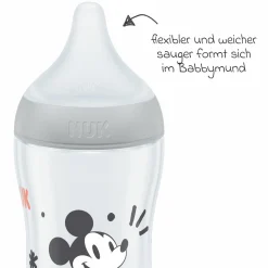 PP-Flasche Perfect Match 260 ml + Silikon-Sauger Gr. M - Disney Mickey Mouse - Grau