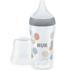PP-Flasche Perfect Match 260 ml + Silikon-Sauger Gr. M - Zweige - Grau