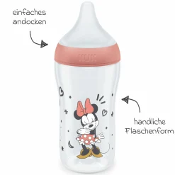 PP-Flasche Perfect Match 260 ml + Silikon-Sauger Gr. M - Disney Minnie Mouse - Rot