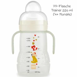 PP-Flasche Trainer + Night 220 ml - Beige