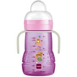 PP-Flasche Trainer + Night 220 ml - Lila & Rosa