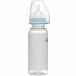 PP-Flasche Trendy 250 ml - Silikon Gr. 1 M - Blau