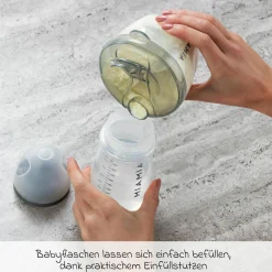 Premium Glas-Flaschen-Set Natural 11-tlg. - 6 Babyflaschen + Flaschenbürste + Milchpulverportionierer + 3 Spucktücher