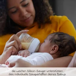 Premium Starter-Set Glas Natural 9-tlg. - Babykostwärmer + 4x Babyflasche + 1x Flaschenbürste + 3x Spucktuch