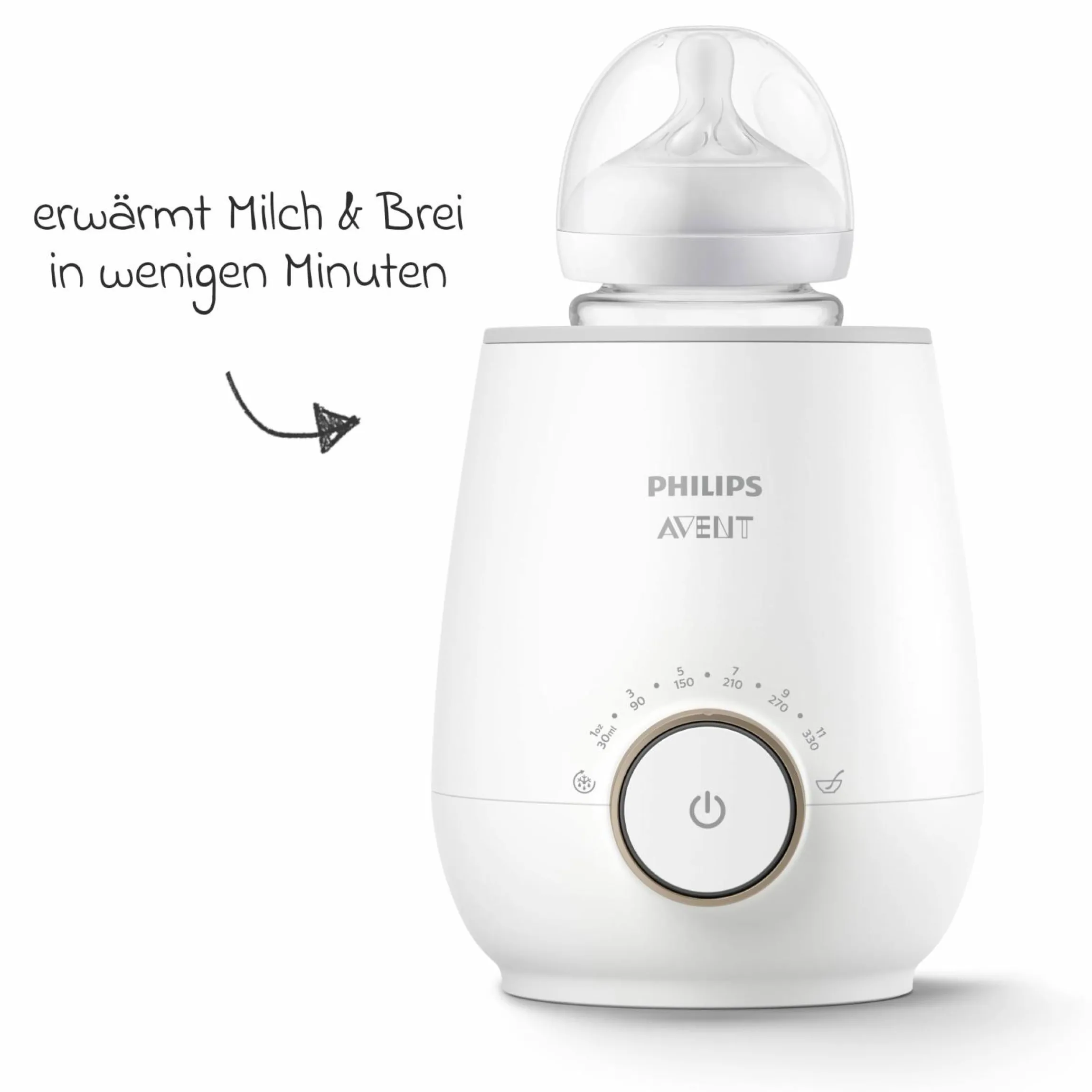 Premium Starter-Set Glas Natural 9-tlg. - Babykostwärmer + 4x Babyflasche + 1x Flaschenbürste + 3x Spucktuch