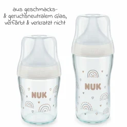 Premium Starter-Set 11-tlg. - Dampfsterilisator Vario Express + 6 Glas-Flaschen Perfect Match + 3 Spucktücher - Regenbogen - Weiß