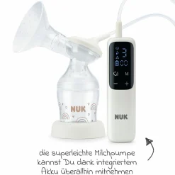 Premium Still-Set Deluxe 67-tlg. - elektr. Milchpumpe Soft&Easy + 3 PP-Flaschen Perfect Match + 60 Stilleinlagen + 3 Spucktücher - Regenbogen - Weiß