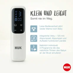 Premium Still-Set Deluxe 67-tlg. - elektr. Milchpumpe Soft&Easy + 3 PP-Flaschen Perfect Match + 60 Stilleinlagen + 3 Spucktücher - Regenbogen - Weiß