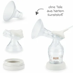 Premium Still-Set Deluxe 67-tlg. - elektr. Milchpumpe Soft&Easy + 3 PP-Flaschen Perfect Match + 60 Stilleinlagen + 3 Spucktücher - Regenbogen - Weiß
