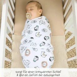 Pucksack wattiert - Animals - Gr. 0-3 Monate