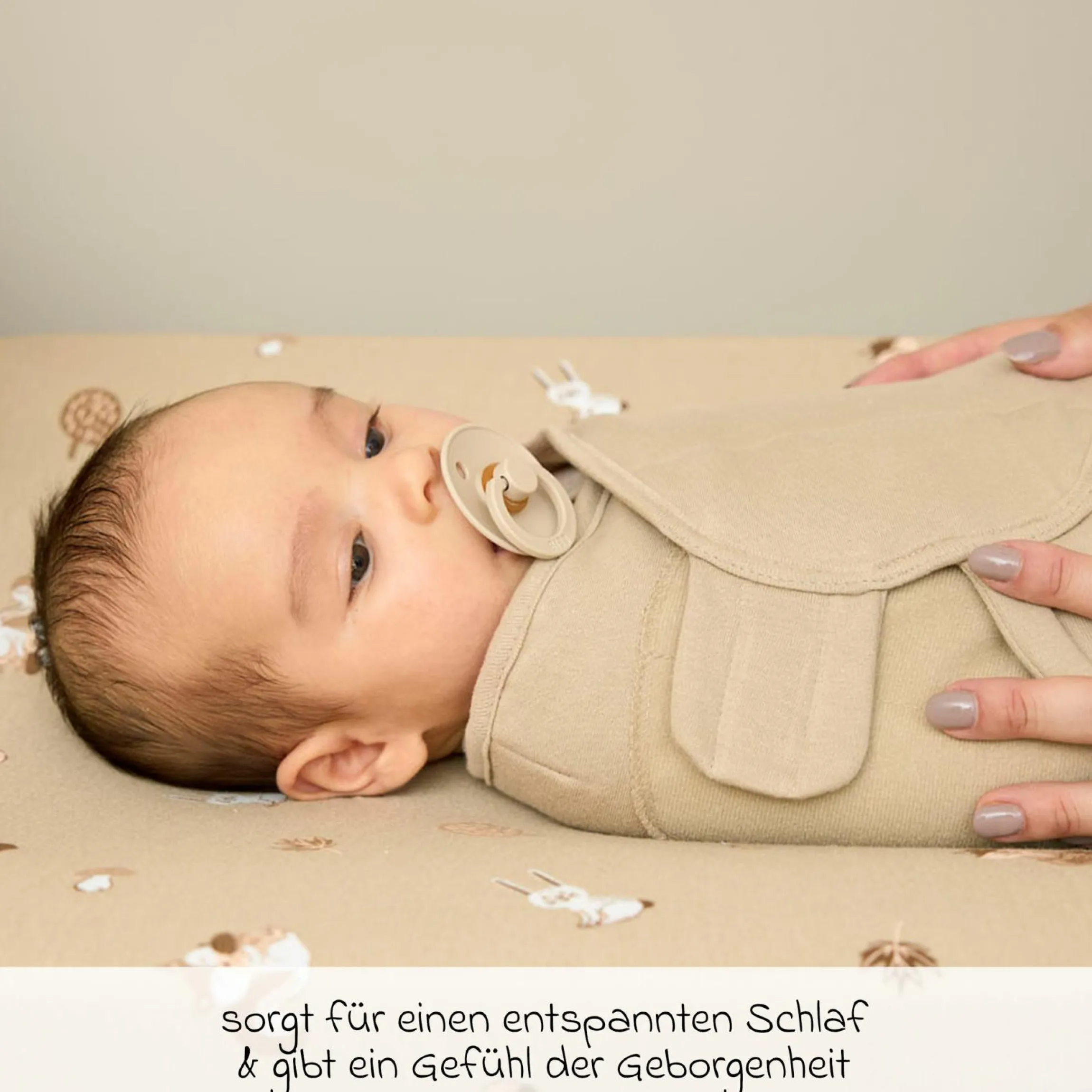 Pucksack wattiert - Sand - Gr. 0-3 Monate