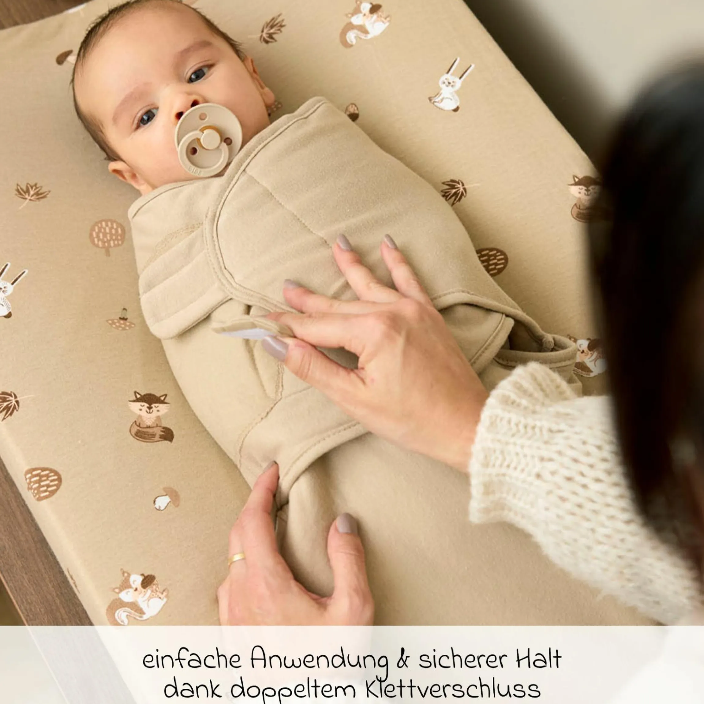 Pucksack wattiert - Sand - Gr. 0-3 Monate