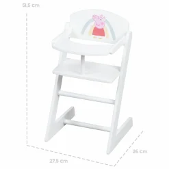Puppenhochstuhl mit Essbrett - Peppa Pig - Weiß