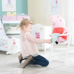 Puppenhochstuhl mit Essbrett - Peppa Pig - Weiß