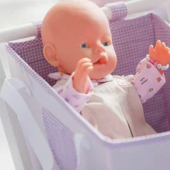 Puppenwagen Fienchen mit abnehmbarer Tragetasche - Weiß-Lila