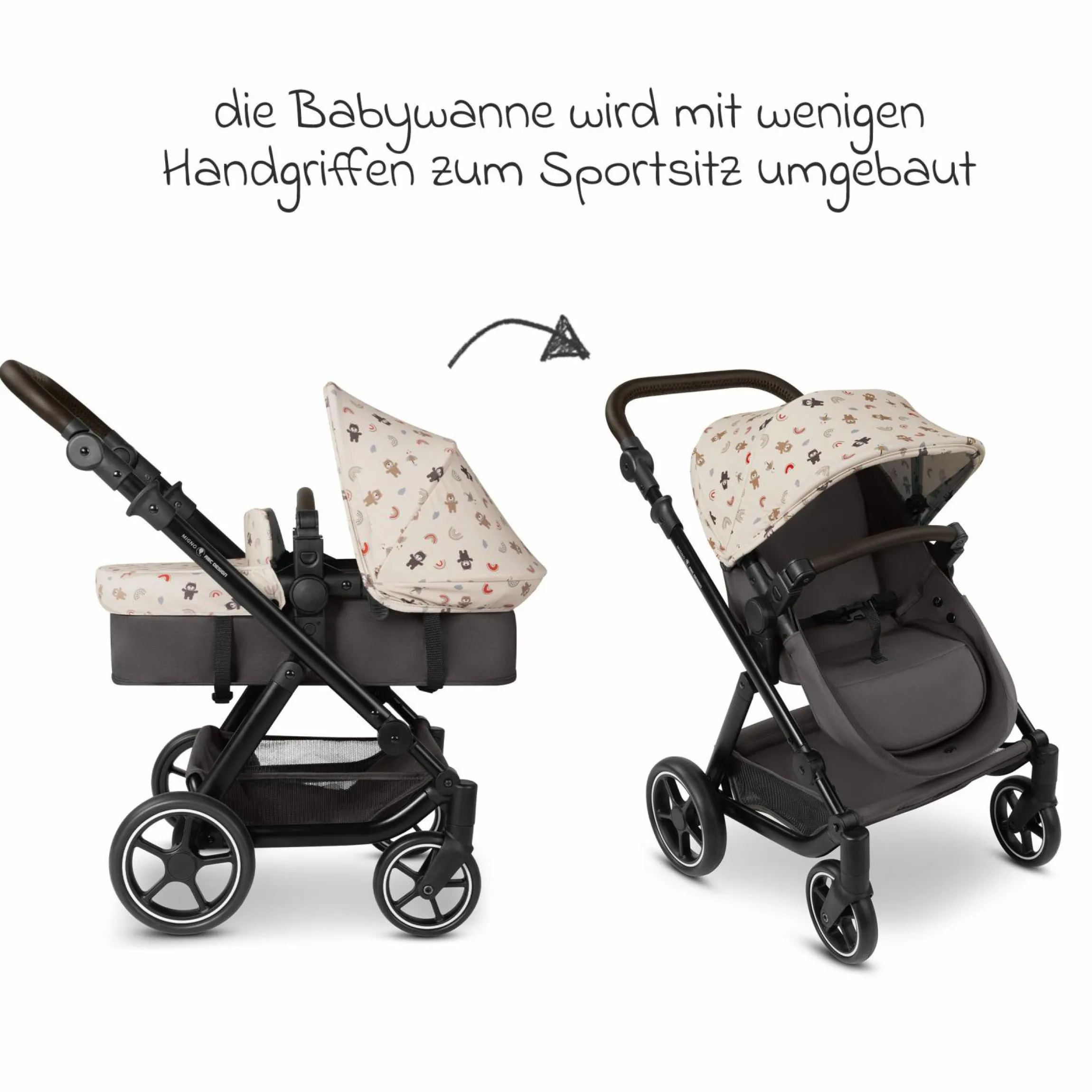 Puppenwagen Migno ab 3 Jahre - Teddy