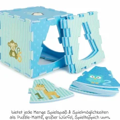 Puzzlematte 18-tlg. - Tiere - Blau