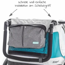 Qeridoo Tasche Organizer für den Schiebergriff - Grau