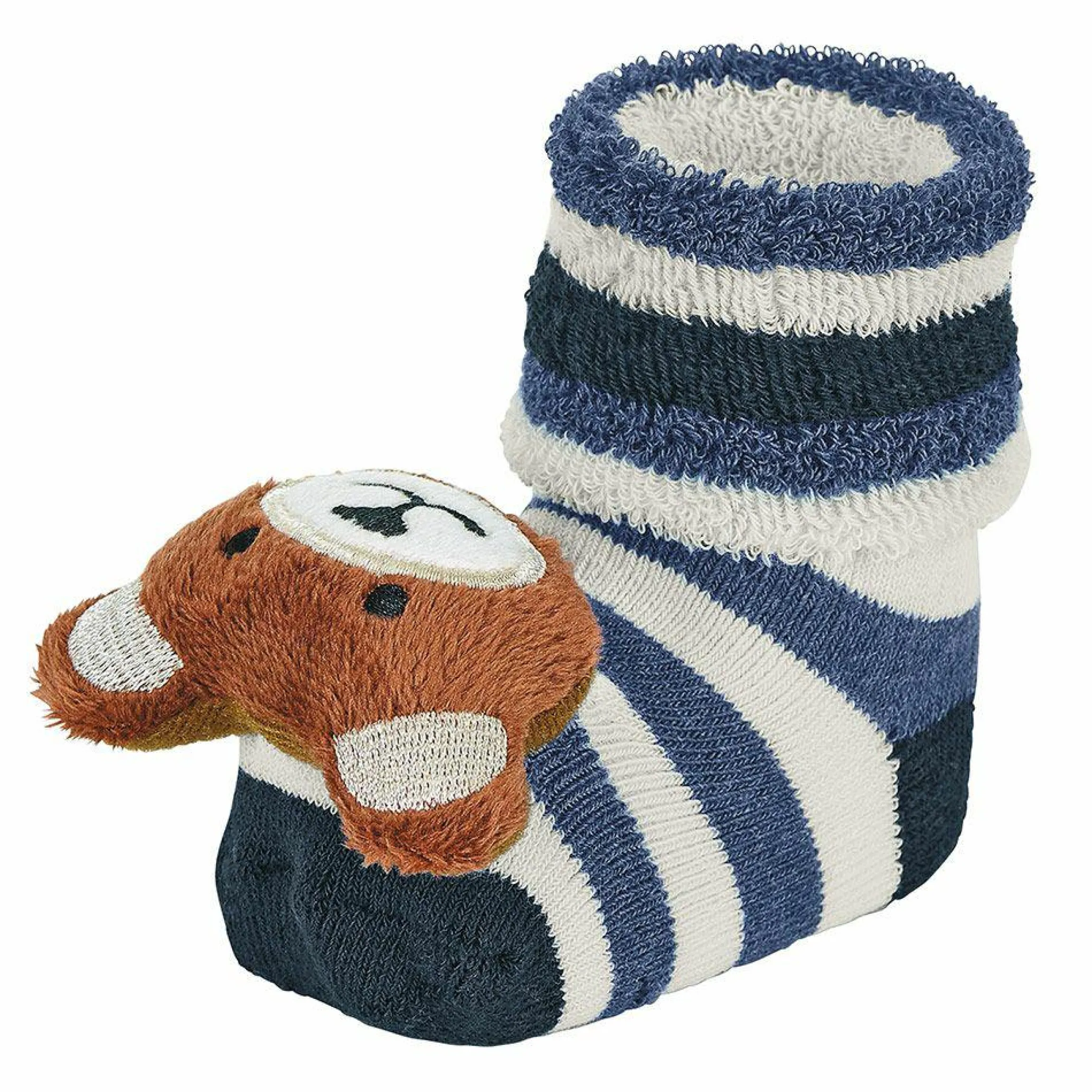 Rasselsöckchen - Bär - Blau - Gr. 15 / 16