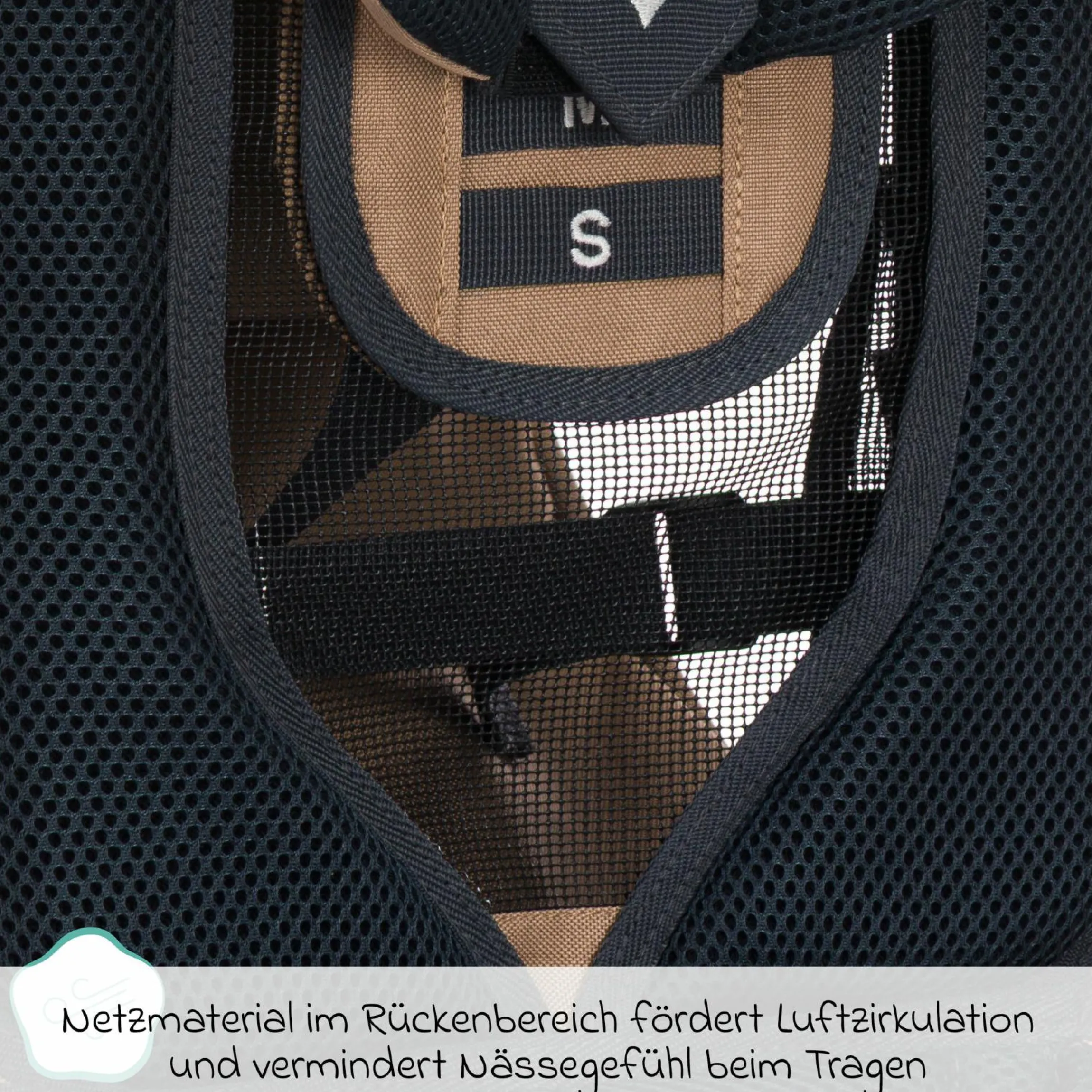 Rückentrage Adventure für Baby & Kleinkind bis 20 kg mit Sonnendach & Rucksack - Desert Beige
