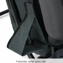 Rückentrage Adventure für Baby & Kleinkind bis 20 kg mit Sonnendach & Rucksack - Grau