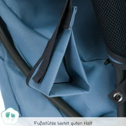 Rückentrage Adventure für Baby & Kleinkind bis 20 kg mit Sonnendach & Rucksack - Frost Blue