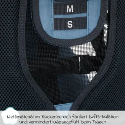 Rückentrage Adventure für Baby & Kleinkind bis 20 kg mit Sonnendach & Rucksack - Frost Blue