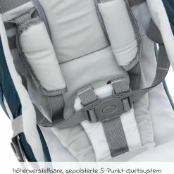Rückentrage für Baby und Kleinkind mit Sonnenschutz und Zubehör - Blau