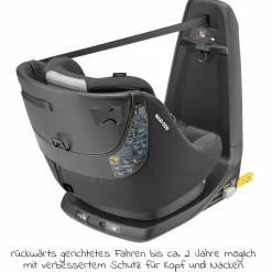 Reboarder-Kindersitz AxissFix i-Size 360° drehbar 4 Monate-4 Jahre (61-105cm) Isofix-Basis - Authentic Graphite - Kollektion 2025