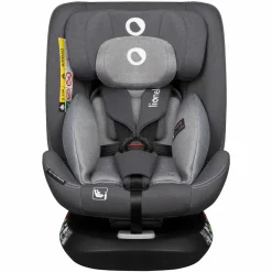 Reboarder-Kindersitz Bastian One i-Size drehbar ab Geburt -12 Jahre (40 cm - 150 cm) mit Sitzverkleinerer inkl. Isofix-Basis& Top Tether-Gurt - Grey Stone