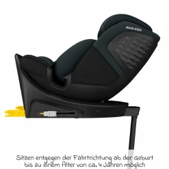 Reboarder-Kindersitz Emerald 360 S i-Size drehbar ab Geburt - 12 Jahre (40 cm - 150 cm) mit G-Cell Seitenaufpralltechnologie & Isofix-Base - Tonal Black - Kollektion 2025