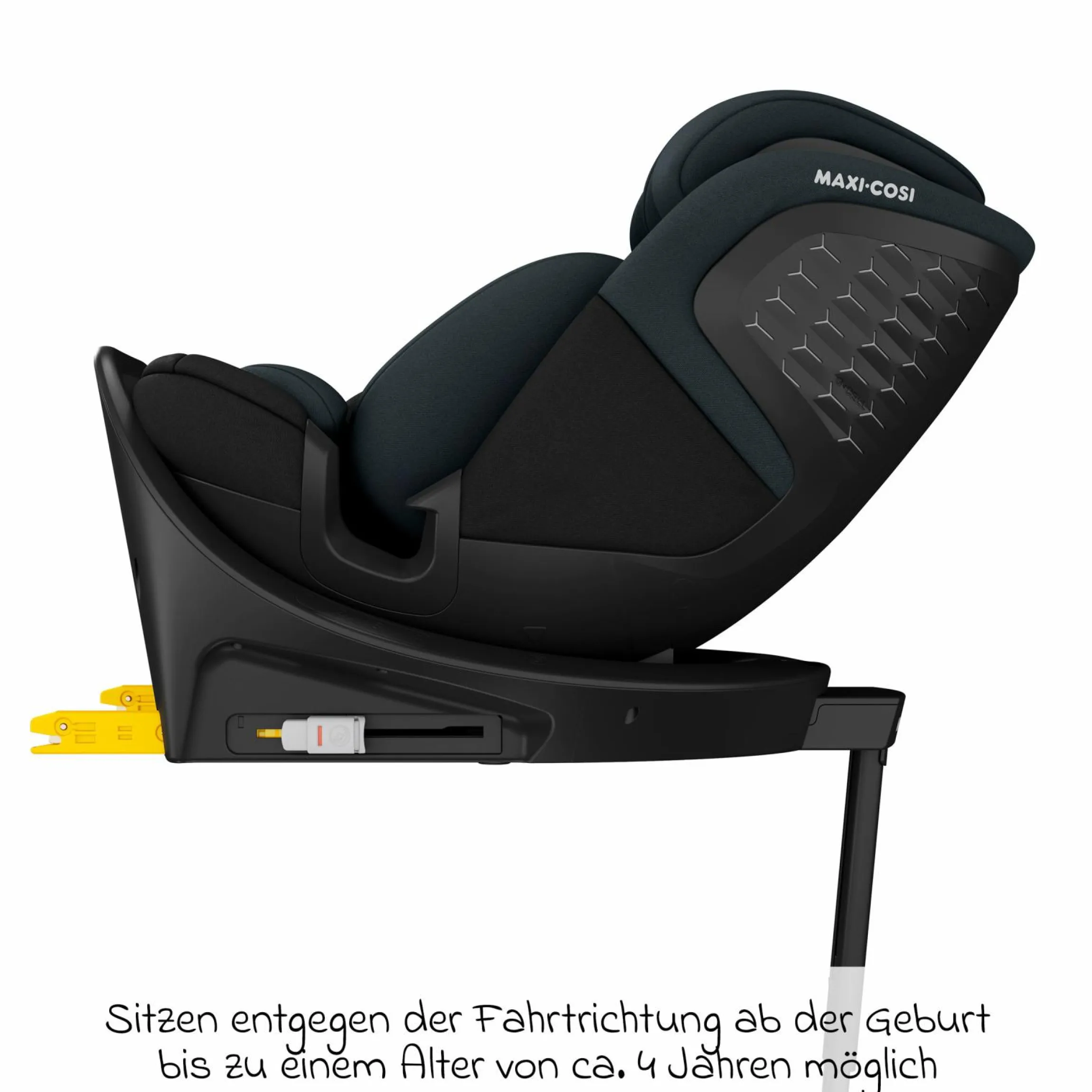 Reboarder-Kindersitz Emerald 360 S i-Size drehbar ab Geburt - 12 Jahre (40 cm - 150 cm) mit G-Cell Seitenaufpralltechnologie & Isofix-Base - Tonal Black - Kollektion 2025